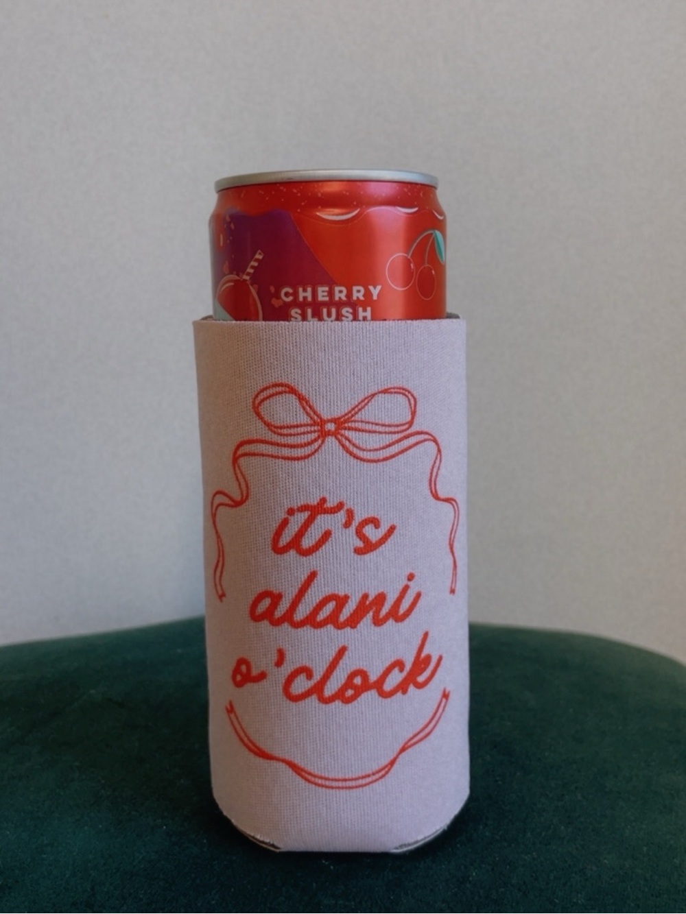 itsmeanttobre It’s Alani o’clock Slim Can Bow Koozie